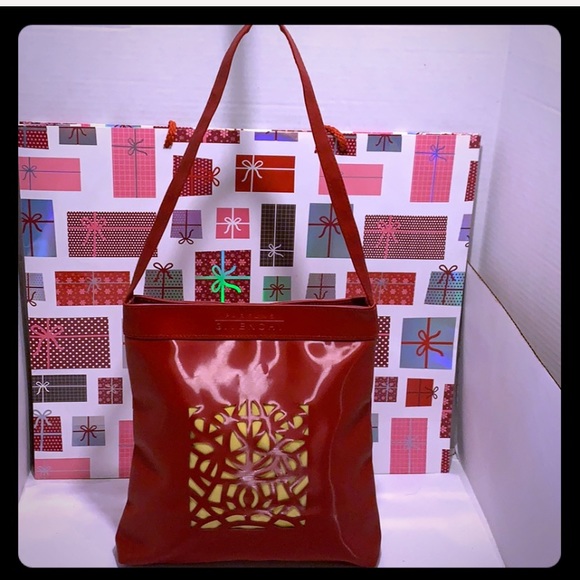 Like New GIVENCHY Parfums Red Perforated Tote Bag - Picture 4 of 14